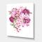 Designart - Pink Retro Flowers - Traditional Canvas Wall Art Print